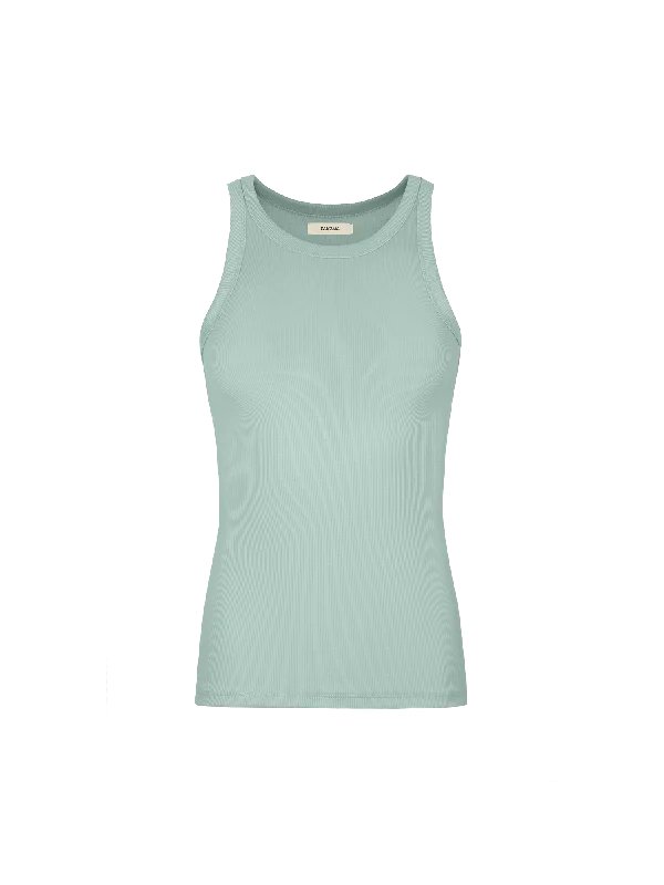 V - Neck Women T Shirt to Enhance the NecklineWomen's 365 Lightweight Rib Tank Top—eucalyptus blue V - Neck Women T Shirt to Enhance the NecklineWomen's 365 Lightweight Rib Tank Top—eucalyptus blue