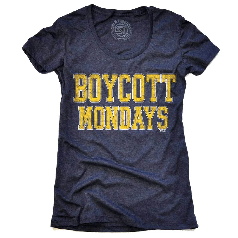 Crew Neck Women T Shirt with a Timeless DesignWomen's Boycott Mondays T-shirt