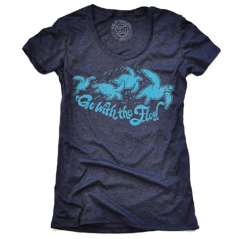 Organic Cotton Women T Shirt for Eco - Conscious WearersWomen's Go With The Flow T-shirt Organic Cotton Women T Shirt for Eco - Conscious WearersWomen's Go With The Flow T-shirt