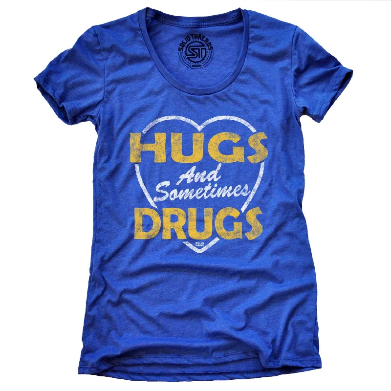 Puff Sleeve Women T Shirt for a Fashion - Forward LookWomen's Hugs and Sometimes Drugs T-shirt Puff Sleeve Women T Shirt for a Fashion - Forward LookWomen's Hugs and Sometimes Drugs T-shirt