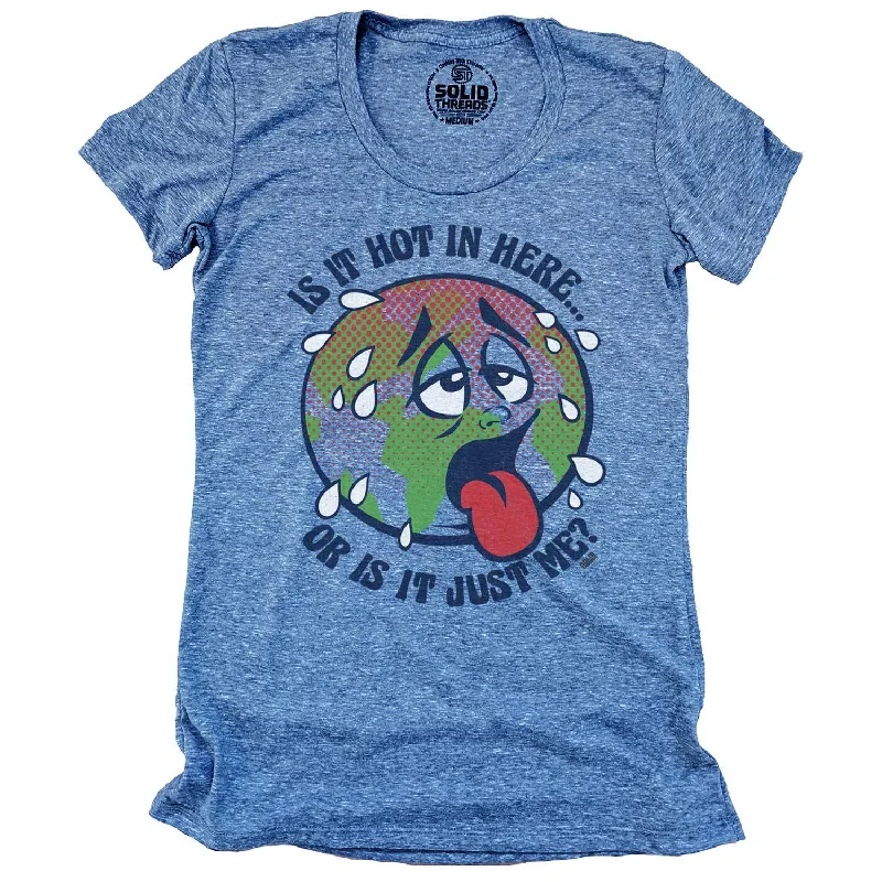 Embroidered Women T Shirt with Intricate DetailsWomen's Is It Hot In Here or Is It Me? T-shirt Embroidered Women T Shirt with Intricate DetailsWomen's Is It Hot In Here or Is It Me? T-shirt