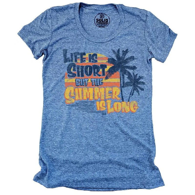 Graphic Print Women T Shirt for a Trendy StatementWomen's Life is Short But the Summer is Long T-Shirt Graphic Print Women T Shirt for a Trendy StatementWomen's Life is Short But the Summer is Long T-Shirt