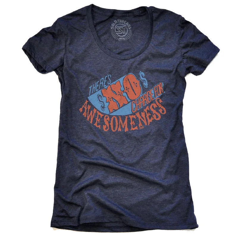 V - Neck Women T Shirt to Enhance the NecklineWomen's No Charge For Awesomeness T-shirt V - Neck Women T Shirt to Enhance the NecklineWomen's No Charge For Awesomeness T-shirt