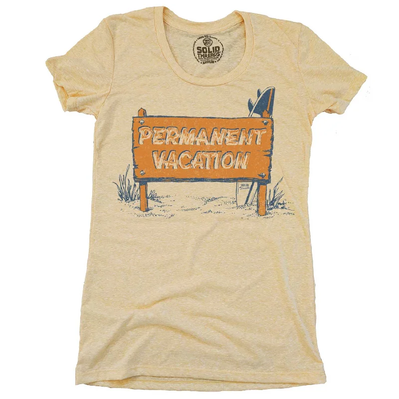 Organic Cotton Women T Shirt for Eco - Conscious WearersWomen's Permanent Vacation T-shirt Organic Cotton Women T Shirt for Eco - Conscious WearersWomen's Permanent Vacation T-shirt