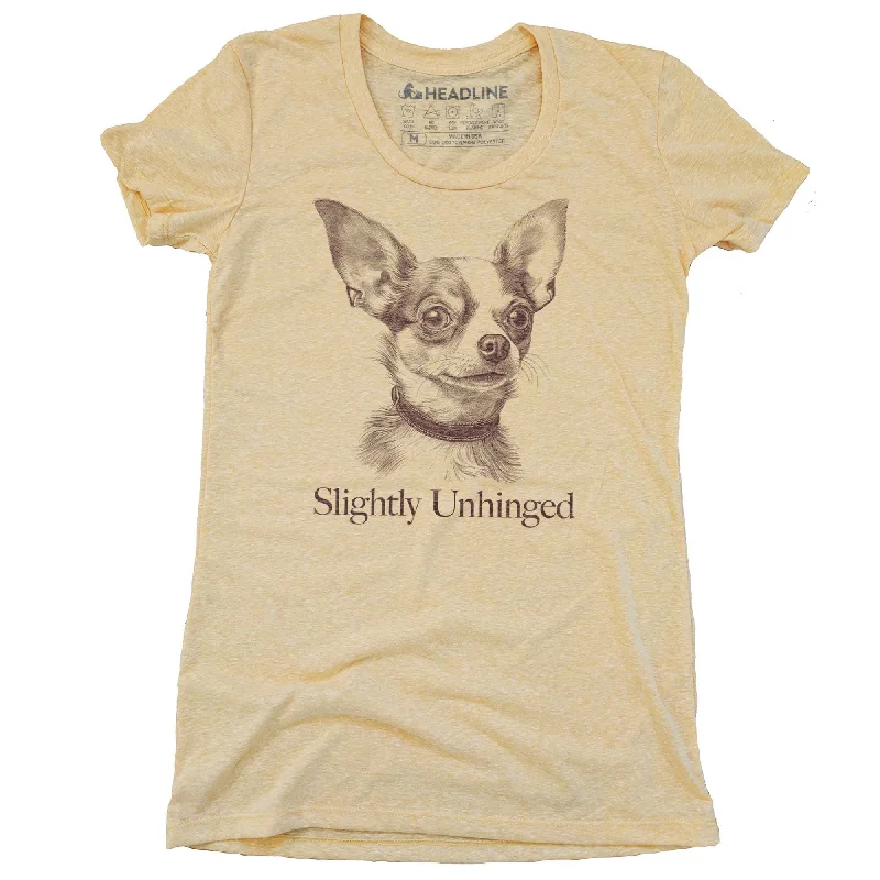 Striped Women T Shirt in a Classic PatternWomen's Slightly Unhinged Chihuahua T-Shirt Striped Women T Shirt in a Classic PatternWomen's Slightly Unhinged Chihuahua T-Shirt