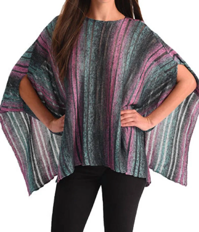 Plus Size Women's Fit - and - Flare Sweater Dresses with Ruffled HemColor Cut-Out Poncho In Teal Plus Size Women's Fit - and - Flare Sweater Dresses with Ruffled HemColor Cut-Out Poncho In Teal