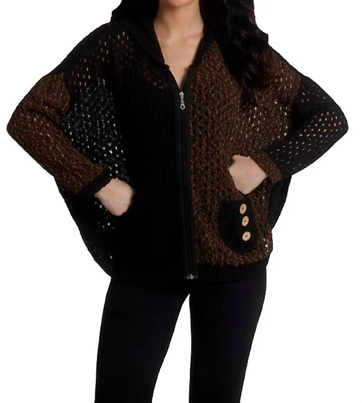 Wrap - Style Women's Lambswool Sweater Dresses in Elegant ShadesCrochet Button Hoodie Poncho In Spiceblack Wrap - Style Women's Lambswool Sweater Dresses in Elegant ShadesCrochet Button Hoodie Poncho In Spiceblack