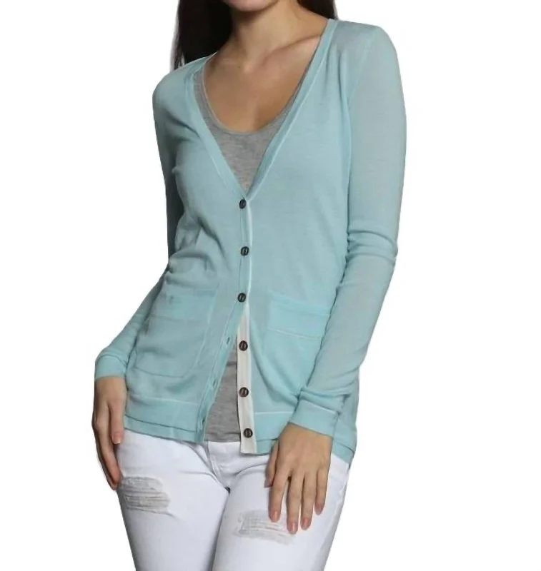 Sleeveless Women's Silk Blend Sweater Dresses for a Sophisticated LookDouble Rib Cardigan In Mint Sleeveless Women's Silk Blend Sweater Dresses for a Sophisticated LookDouble Rib Cardigan In Mint