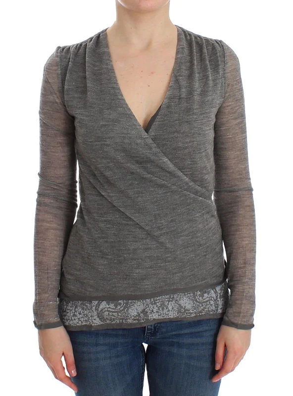 Plus Size Women's Fit - and - Flare Sweater Dresses with Ruffled HemErmanno Scervino Wool Blend Stretch Long Sleeve Women's Sweater Plus Size Women's Fit - and - Flare Sweater Dresses with Ruffled HemErmanno Scervino Wool Blend Stretch Long Sleeve Women's Sweater