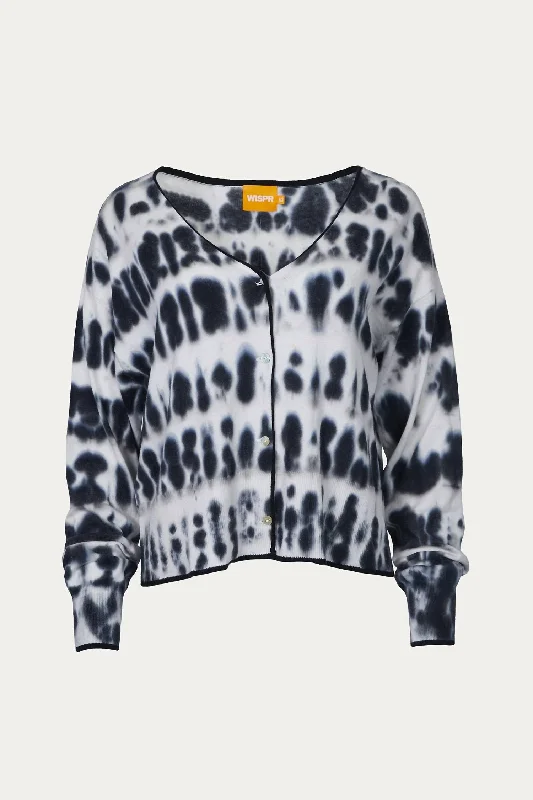 Plus Size Women's Tunic - Style Sweater Dresses with PocketsImpulse Tie-Dye Cardigan In Ice Water/coal Plus Size Women's Tunic - Style Sweater Dresses with PocketsImpulse Tie-Dye Cardigan In Ice Water/coal