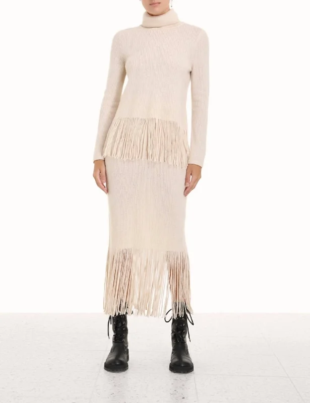 Plus Size Women's Asymmetric Hem Sweater Dresses in Modern DesignsKaleidoscope Tassel Top in Ivory Plus Size Women's Asymmetric Hem Sweater Dresses in Modern DesignsKaleidoscope Tassel Top in Ivory