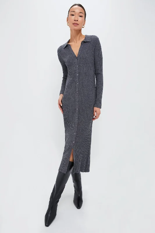 Plus Size Women's Long Sleeve Cable Knit Sweater DressesMedium Heather Gray Long Sleeve Alice Ribbed Dress Plus Size Women's Long Sleeve Cable Knit Sweater DressesMedium Heather Gray Long Sleeve Alice Ribbed Dress