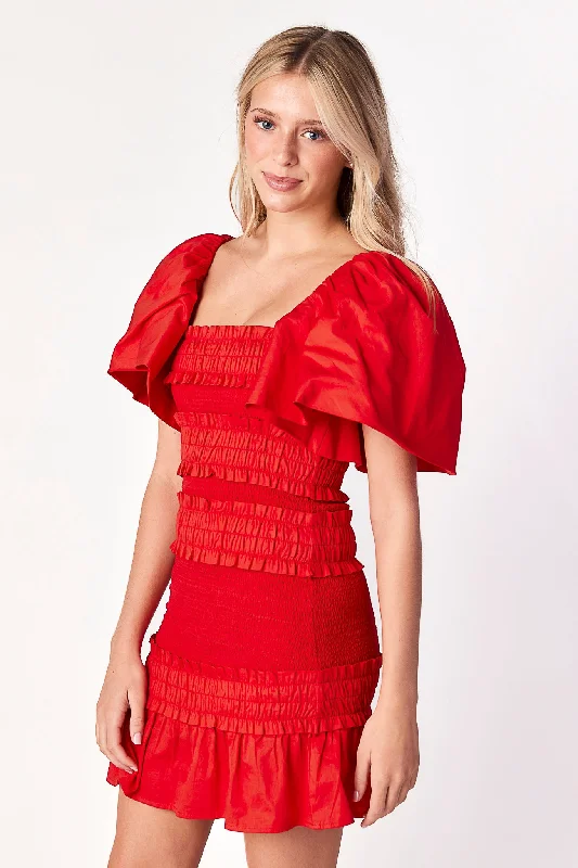 Plus Size Women Dress with a Flattering A - Line Cut for Comfort and StylePixie Smocked Dress Love Fool Plus Size Women Dress with a Flattering A - Line Cut for Comfort and StylePixie Smocked Dress Love Fool