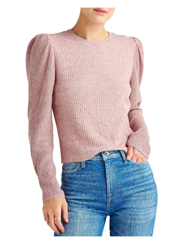 Midi - Length Women's Shetland Wool Sweater Dresses in Traditional PatternsWomens Knit Puff Sleeve Pullover Sweater Midi - Length Women's Shetland Wool Sweater Dresses in Traditional PatternsWomens Knit Puff Sleeve Pullover Sweater