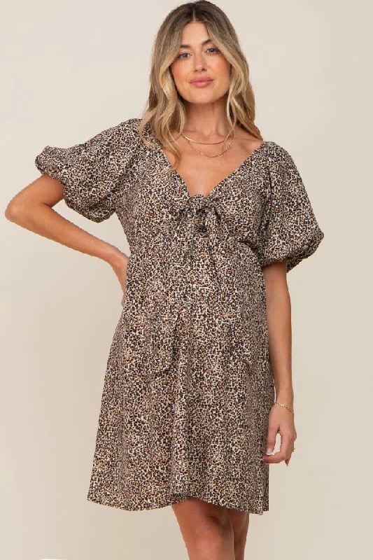 Strapless Women Dress with a Built - in Bra for Comfort and Support Strapless Women Dress with a Built - in Bra for Comfort and Support Cream Cheetah Print Knotted Puff Sleeve Maternity Dress Strapless Women Dress with a Built - in Bra for Comfort and Support Strapless Women Dress with a Built - in Bra for Comfort and Support Cream Cheetah Print Knotted Puff Sleeve Maternity Dress