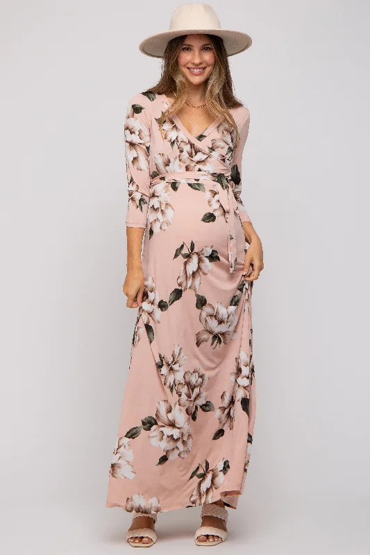 Lace - Embellished Women Dress for an Elegant and Sophisticated Appearance Lace - Embellished Women Dress for an Elegant and Sophisticated Appearance Light Pink Floral Wrap Maternity Maxi Dress Lace - Embellished Women Dress for an Elegant and Sophisticated Appearance Lace - Embellished Women Dress for an Elegant and Sophisticated Appearance Light Pink Floral Wrap Maternity Maxi Dress