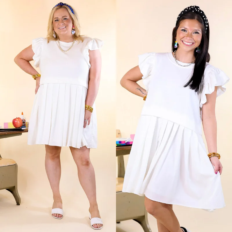 Off - the - Shoulder Women Dress for a Romantic and Feminine Look Off - the - Shoulder Women Dress for a Romantic and Feminine Look Simple Sophistication Solid Color Dress with Ruffle Cap Sleeves in Off White Off - the - Shoulder Women Dress for a Romantic and Feminine Look Off - the - Shoulder Women Dress for a Romantic and Feminine Look Simple Sophistication Solid Color Dress with Ruffle Cap Sleeves in Off White
