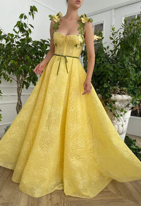 Midi dresses with fringe details for a fun and energetic styleButtercup Flowering Gown Midi dresses with fringe details for a fun and energetic styleButtercup Flowering Gown