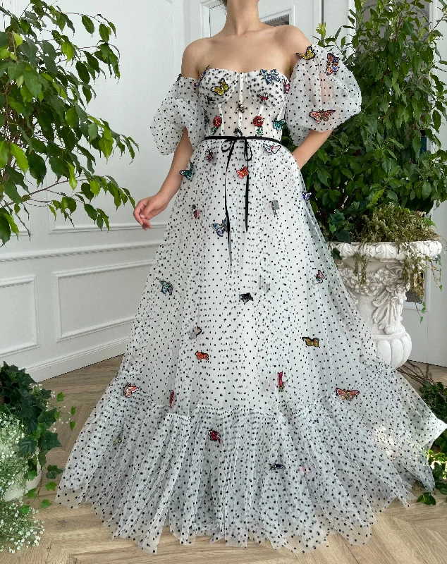 Midi dresses with ruched sleeves for a more fitted and stylish arm lookButterfly Secrets Gown Midi dresses with ruched sleeves for a more fitted and stylish arm lookButterfly Secrets Gown