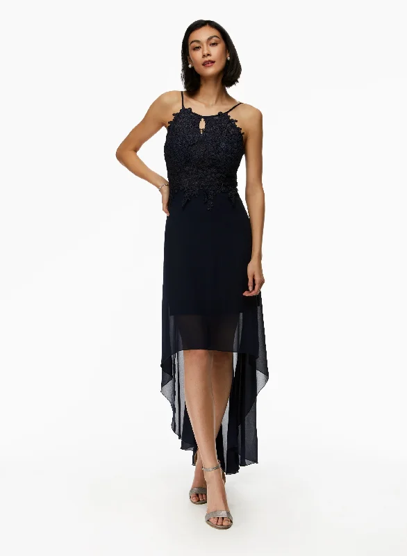 Midi dresses with ruffled bodices for a more pronounced feminine lookHigh Low Keyhole Detail Dress Midi dresses with ruffled bodices for a more pronounced feminine lookHigh Low Keyhole Detail Dress
