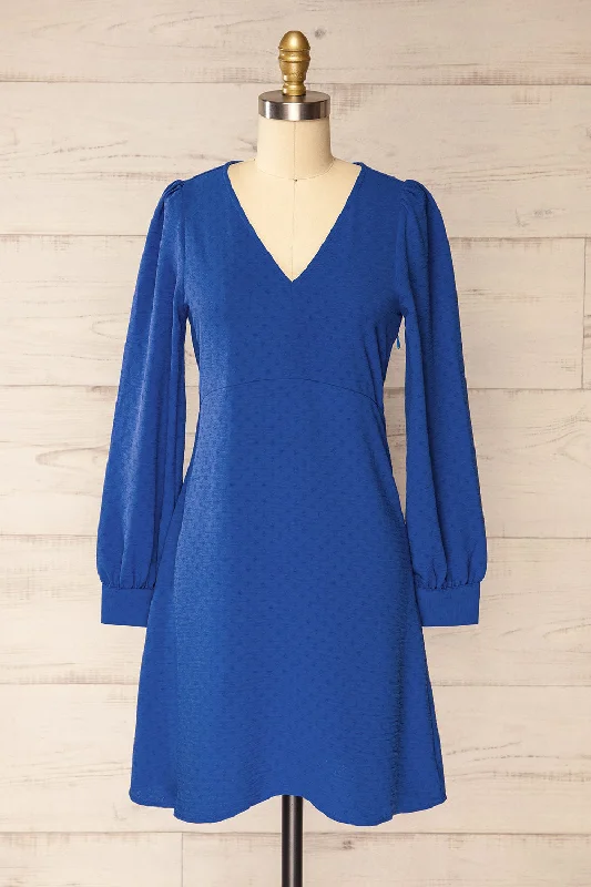 Midi dresses with pleated skirts for a timeless and elegant appealRotherham Blue | Short A-line Dress w/ Long Sleeves Midi dresses with pleated skirts for a timeless and elegant appealRotherham Blue | Short A-line Dress w/ Long Sleeves