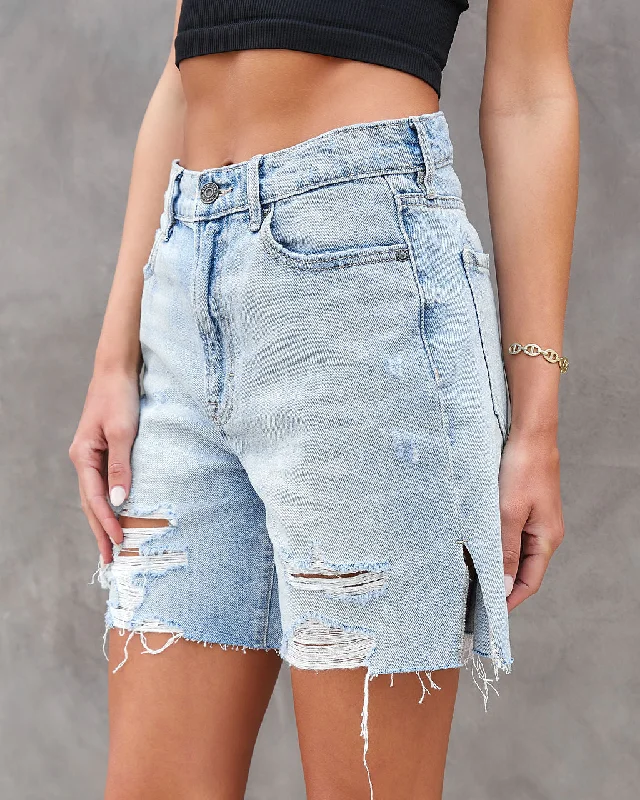 Plus Size Women's Denim Cut - off Shorts with Frayed Edges for a Casual and Laid - Back VibeDavis High Rise Distressed Dad Jean Shorts Plus Size Women's Denim Cut - off Shorts with Frayed Edges for a Casual and Laid - Back VibeDavis High Rise Distressed Dad Jean Shorts