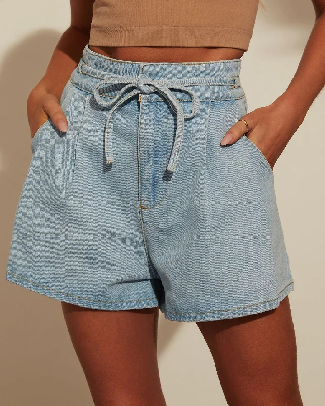 Plus Size Women's Stretch Cotton Athletic Shorts with Side Pockets for Workout SessionsFallon Tie Waist Wide Leg Denim Shorts Plus Size Women's Stretch Cotton Athletic Shorts with Side Pockets for Workout SessionsFallon Tie Waist Wide Leg Denim Shorts