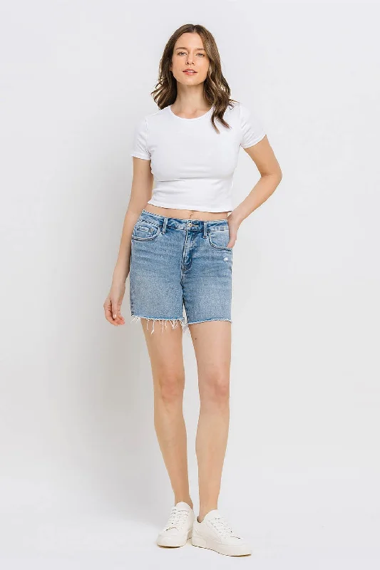 Women's Leather - Look Faux Leather Shorts in Black for an Edgy and Bold AppearanceTara High Rise Midi Shorts in Done Deal by Vervet Women's Leather - Look Faux Leather Shorts in Black for an Edgy and Bold AppearanceTara High Rise Midi Shorts in Done Deal by Vervet