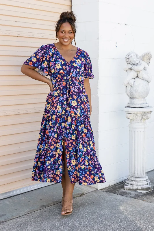 Maxi dresses with bow accents at the waist for a sweet appearanceBonnie Maxi Dress in Posie Maxi dresses with bow accents at the waist for a sweet appearanceBonnie Maxi Dress in Posie