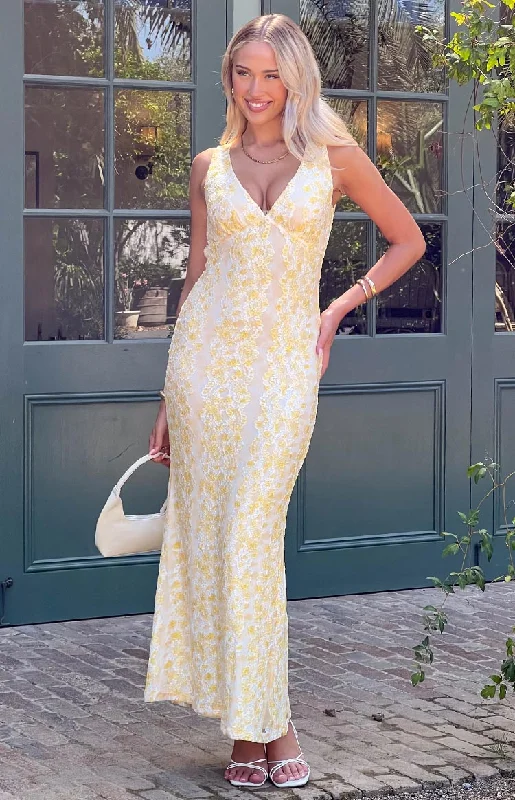 Maxi dresses with pocket details for added functionalityFarida Yellow Lace Maxi Dress Maxi dresses with pocket details for added functionalityFarida Yellow Lace Maxi Dress