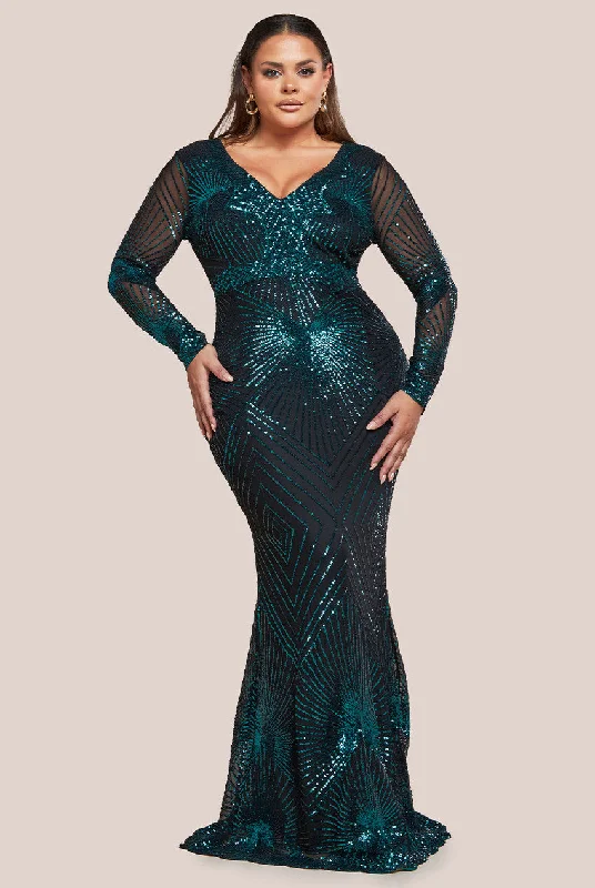 Maxi dresses with a paisley print for a classic and elegant styleGoddiva Plus Starburst Sequin Maxi Dress - Emerald Maxi dresses with a paisley print for a classic and elegant styleGoddiva Plus Starburst Sequin Maxi Dress - Emerald