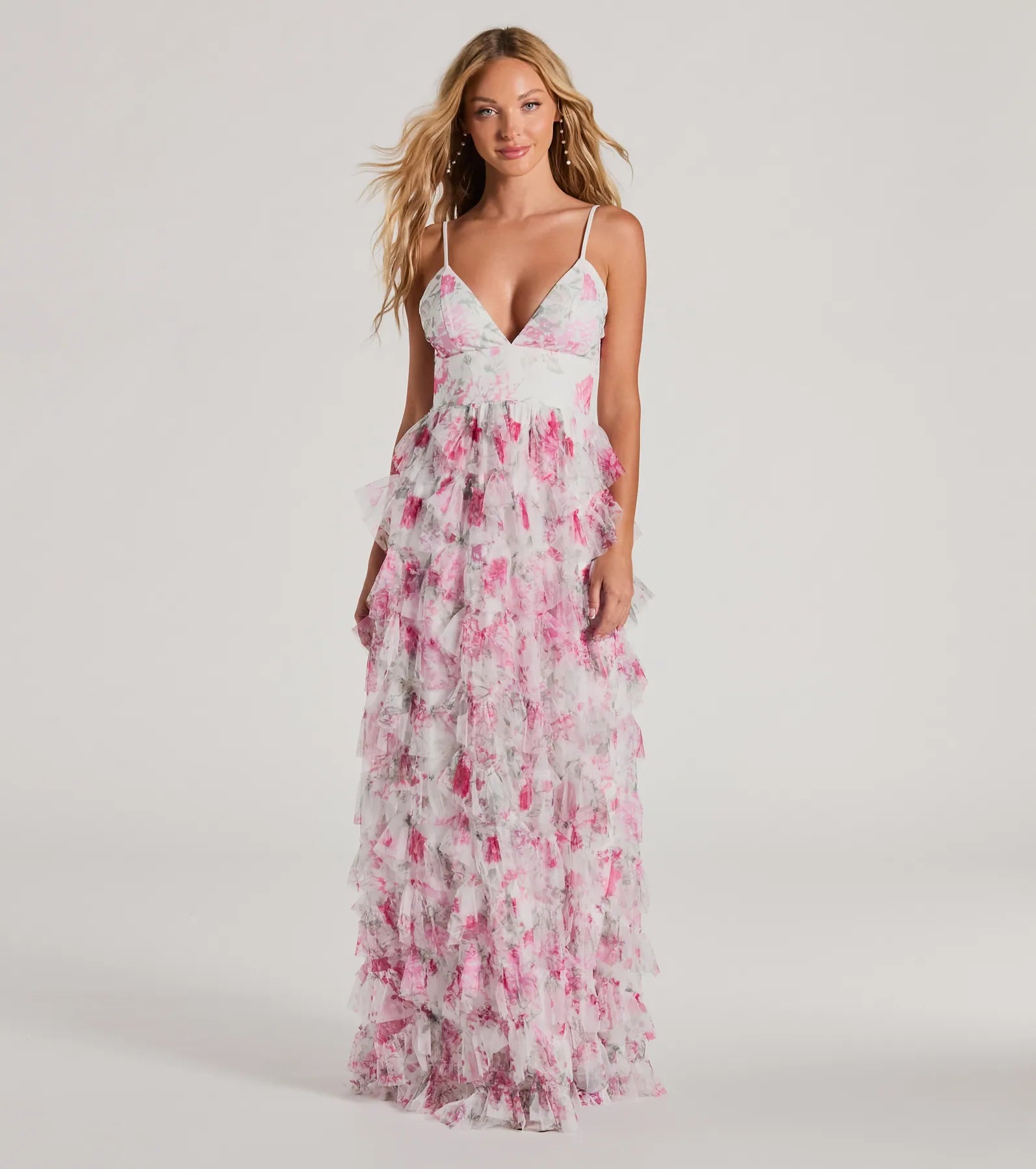 Maxi dresses with ribbed textures for a unique and tactile lookMaisie V-Neck Ruffle Floral A-Line Formal Dress Maxi dresses with ribbed textures for a unique and tactile lookMaisie V-Neck Ruffle Floral A-Line Formal Dress
