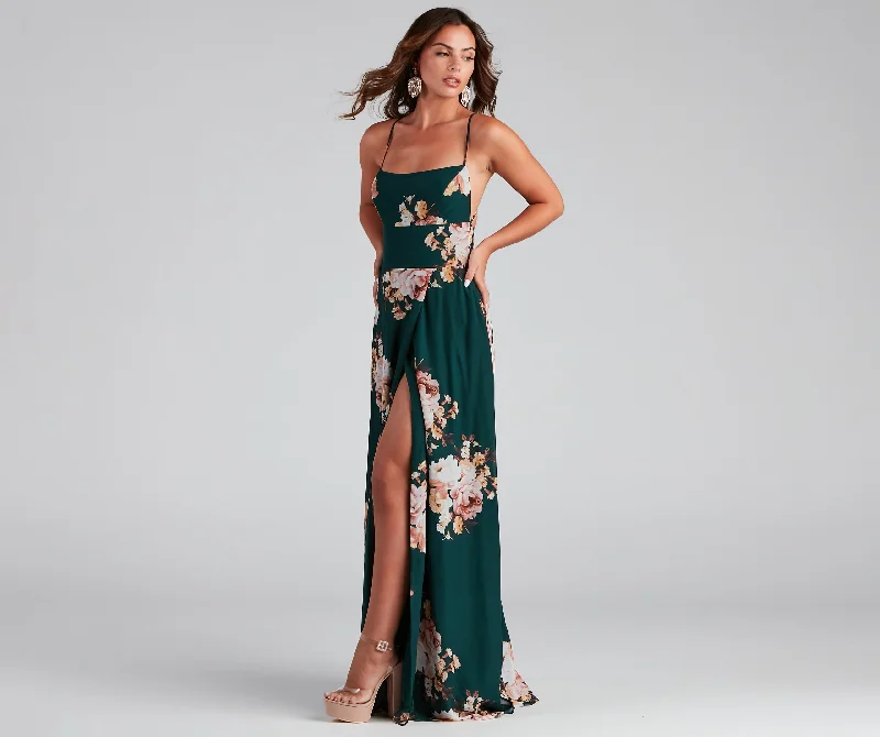 Maxi dresses with thin spaghetti straps for a delicate and feminine feelZen Floral Chiffon Dress Maxi dresses with thin spaghetti straps for a delicate and feminine feelZen Floral Chiffon Dress