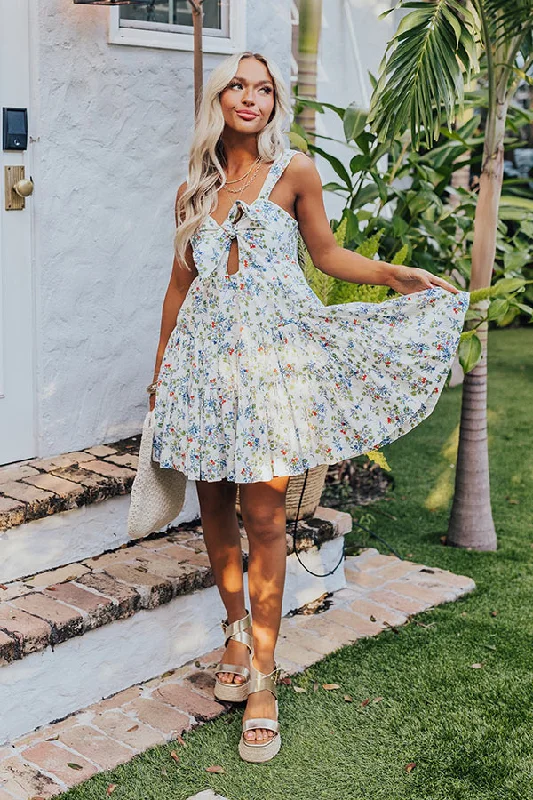 Mini dresses with mesh panels for a sexy and trendy lookFloral Galore Mini Dress