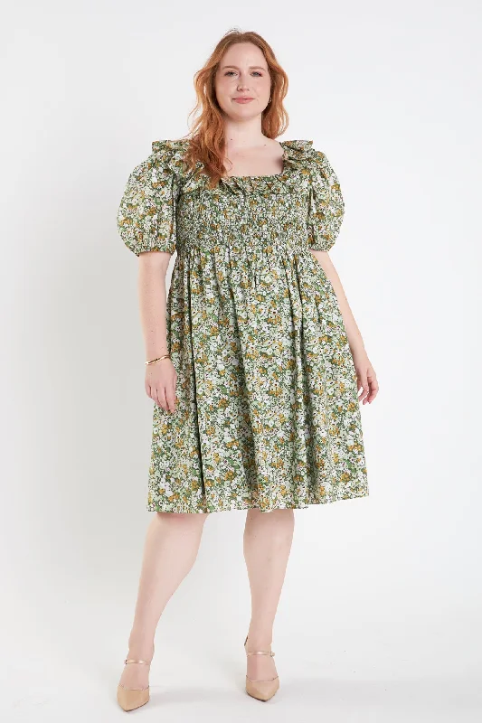 Mini dresses with high - low hems for a modern twistFloral Print Smocked Puff Sleeve Dress Mini dresses with high - low hems for a modern twistFloral Print Smocked Puff Sleeve Dress
