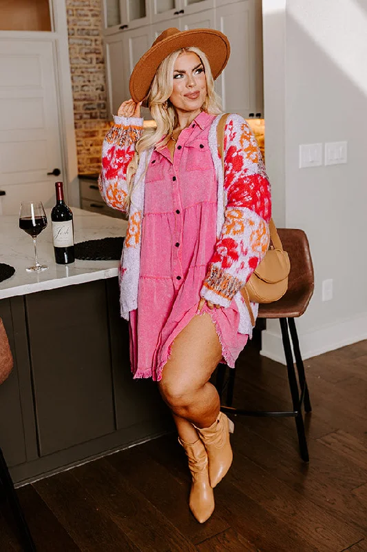 Mini dresses with tassel accents for a fun touchKaleidoscope Ways Mineral Wash Mini Dress In Pink Curves Mini dresses with tassel accents for a fun touchKaleidoscope Ways Mineral Wash Mini Dress In Pink Curves