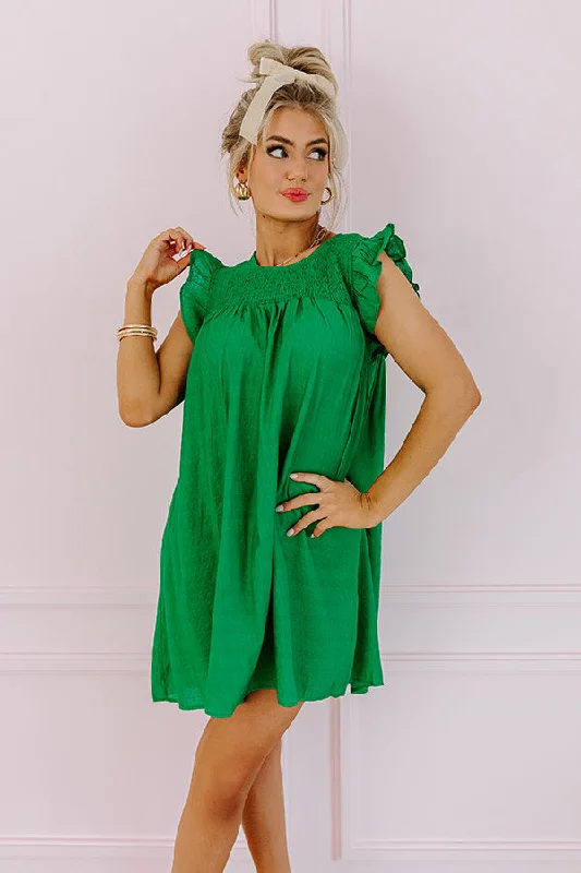 Mini dresses with high - low hems for a modern twistSaltwater Sunrise Shift Dress In Green Mini dresses with high - low hems for a modern twistSaltwater Sunrise Shift Dress In Green