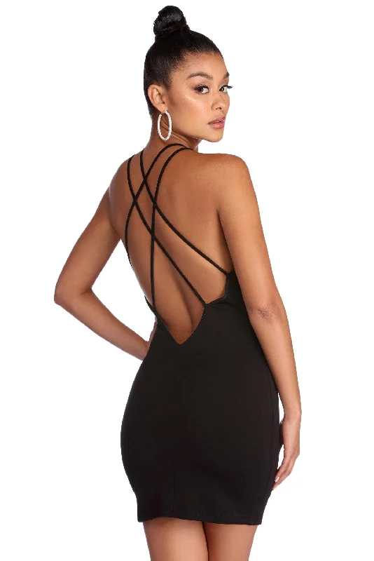 Mini dresses with keyhole necklinesSuch A Bae Mini Dress