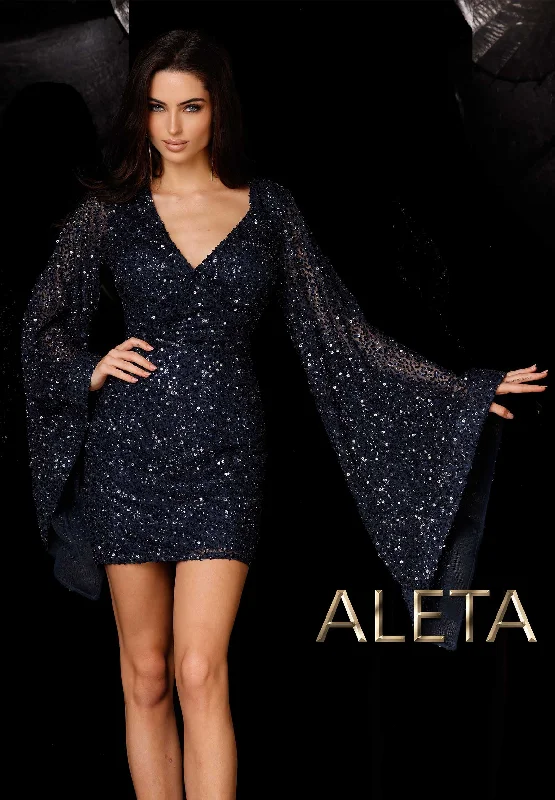 A - line cocktail dresses with floral embroidery for spring partiesAleta 747 Long Sleeve Homecoming Cocktail Short Sequin Dress A - line cocktail dresses with floral embroidery for spring partiesAleta 747 Long Sleeve Homecoming Cocktail Short Sequin Dress