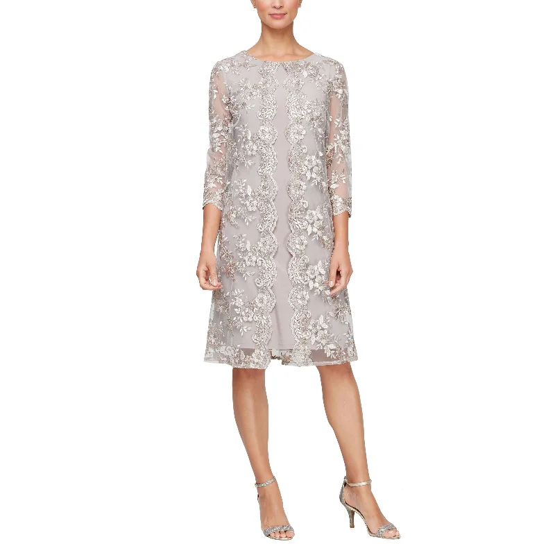 Printed cocktail dresses with geometric patterns for a contemporary aestheticAlex Evenings 81171593 Short Cocktail Knee Length Jacket Dress Printed cocktail dresses with geometric patterns for a contemporary aestheticAlex Evenings 81171593 Short Cocktail Knee Length Jacket Dress