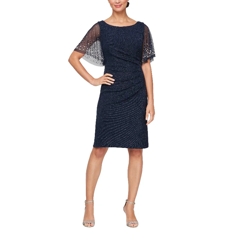 Ruffled cocktail dresses with a knee - length hem for a feminine appealAlex Evenings 8127781 Short Cocktail Knee Length Dress Ruffled cocktail dresses with a knee - length hem for a feminine appealAlex Evenings 8127781 Short Cocktail Knee Length Dress
