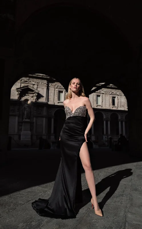 Long - train formal dresses in chiffon for a dramatic prom entranceChvmpayne CH308 Dress Long - train formal dresses in chiffon for a dramatic prom entranceChvmpayne CH308 Dress