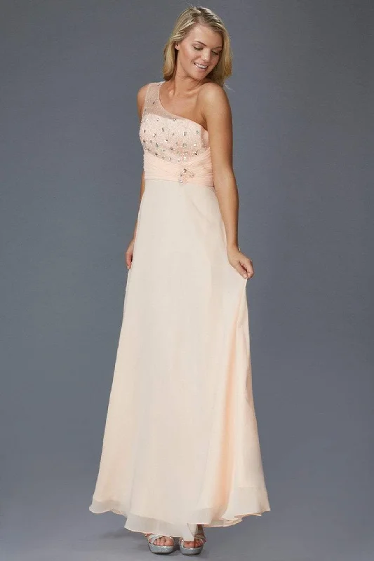Formal dresses with abstract print panels and rhinestone embellishments for a unique formal eventElizabeth K - GL2021 Asymmetrical Illusion Shirred Gown Formal dresses with abstract print panels and rhinestone embellishments for a unique formal eventElizabeth K - GL2021 Asymmetrical Illusion Shirred Gown