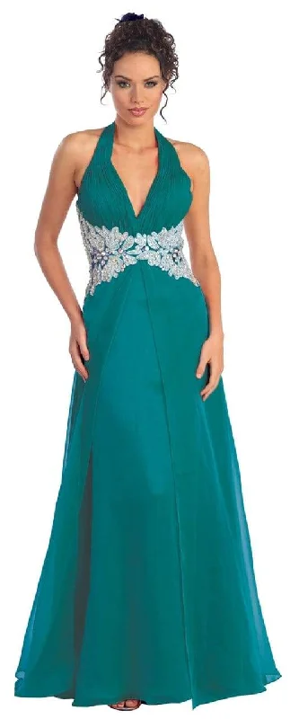 Strapless formal dresses with tulle skirts for a classic prom lookElizabeth K - GL1046 Embellished Ruched Halter Neck Chiffon Dress Strapless formal dresses with tulle skirts for a classic prom lookElizabeth K - GL1046 Embellished Ruched Halter Neck Chiffon Dress