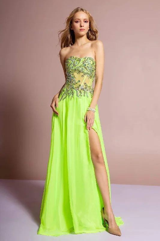 Sleeveless formal dresses with sequined straps and a - line skirts for a classic formal eventElizabeth K - GL1085 Embellished Sweetheart Chiffon A-line Dress Sleeveless formal dresses with sequined straps and a - line skirts for a classic formal eventElizabeth K - GL1085 Embellished Sweetheart Chiffon A-line Dress