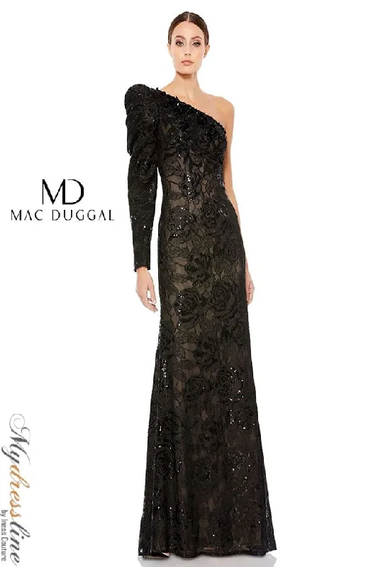 Formal dresses with tiered lace skirts and off - the - shoulder necklines for a feminine and elegant formal appearanceMac Duggal 12444 Formal dresses with tiered lace skirts and off - the - shoulder necklines for a feminine and elegant formal appearanceMac Duggal 12444