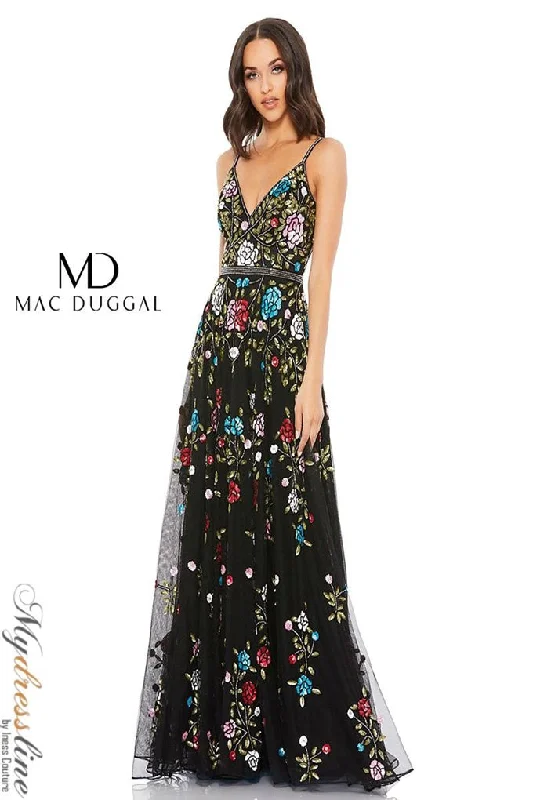 Prom dresses with lace - trimmed hems and off - the - shoulder necklines for a delicate lookMac Duggal 5400 Prom dresses with lace - trimmed hems and off - the - shoulder necklines for a delicate lookMac Duggal 5400