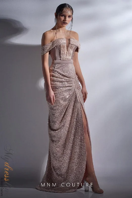 Prom dresses with cold - shoulder cutouts and satin bows for a trendy lookMNM Couture G1290 Prom dresses with cold - shoulder cutouts and satin bows for a trendy lookMNM Couture G1290