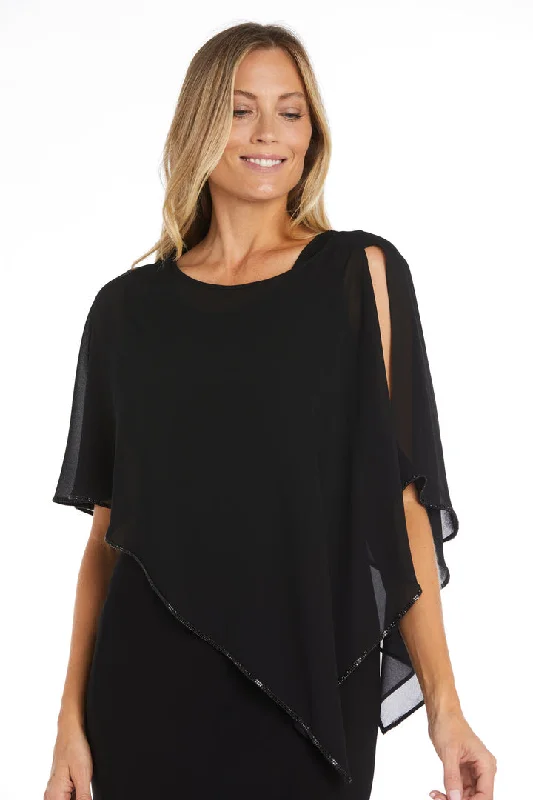 Cocktail dresses with a patchwork pattern and a mid - thigh lengthR&M Richards 1706 Mother of the Bride Poncho Top Cocktail dresses with a patchwork pattern and a mid - thigh lengthR&M Richards 1706 Mother of the Bride Poncho Top
