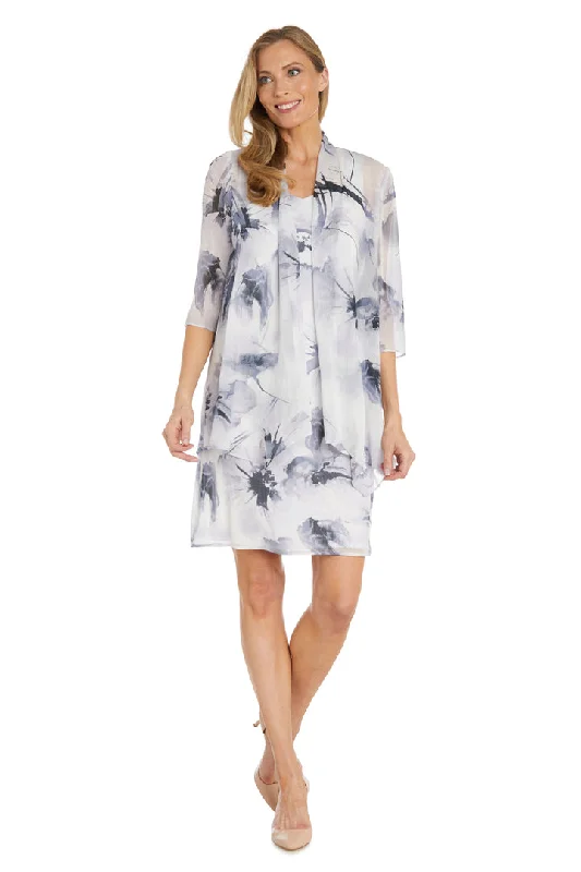 Asymmetric - hem cocktail dresses in a bold color for a fashion - forward lookR&M Richards 1718 Mother of the Bride Floral Short Jacket Dress Asymmetric - hem cocktail dresses in a bold color for a fashion - forward lookR&M Richards 1718 Mother of the Bride Floral Short Jacket Dress